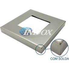 Canopla Quadrada Inox 304 C/ Solda 30x30 Mm